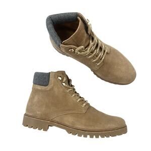 SezaneCameron lace-up boots Sz 7 brown leather Raphael Chunky Heel Outdoor Chic